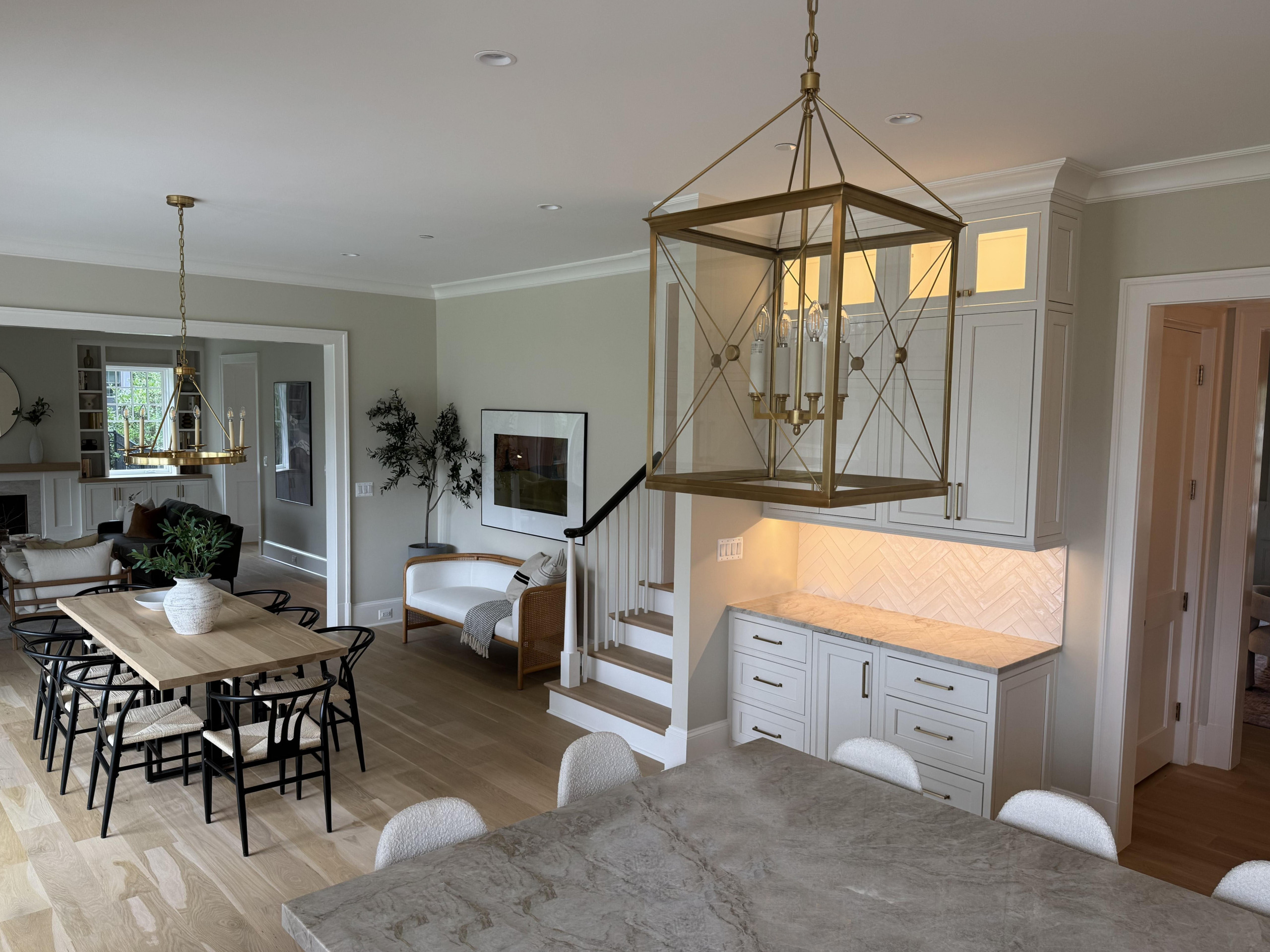 138_Elegant Double Bullnose Entry Stair, Bethesda, MD 20814