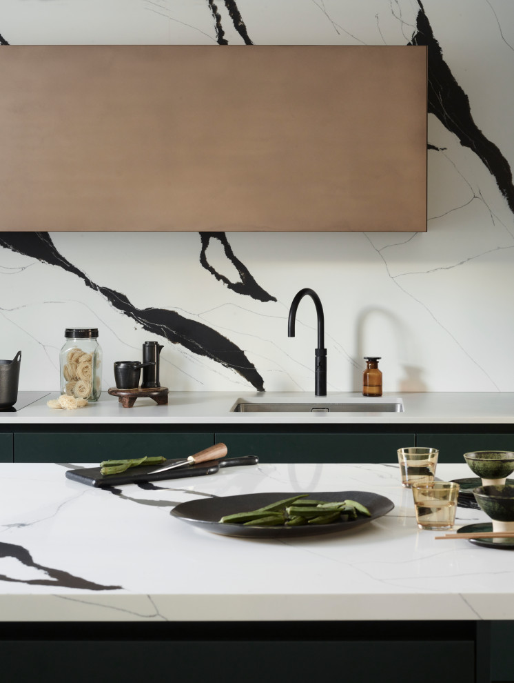 This is an example of a contemporary kitchen in London.