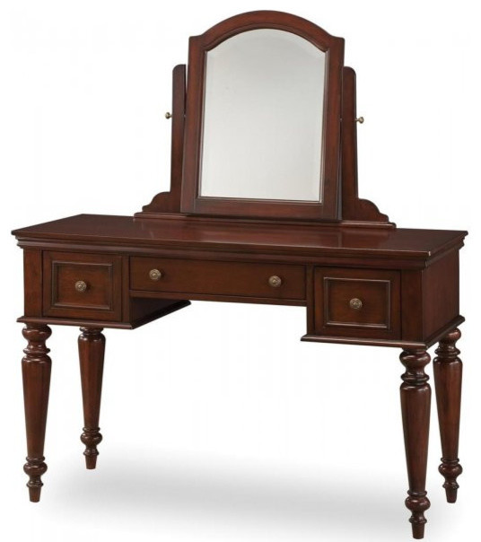 Lafayette Vanity Table Cherry Traditional Bedroom Makeup Lafayette Vanity Table Cherry Traditional Bedroom Makeup Vanities By Home Styles Furniture