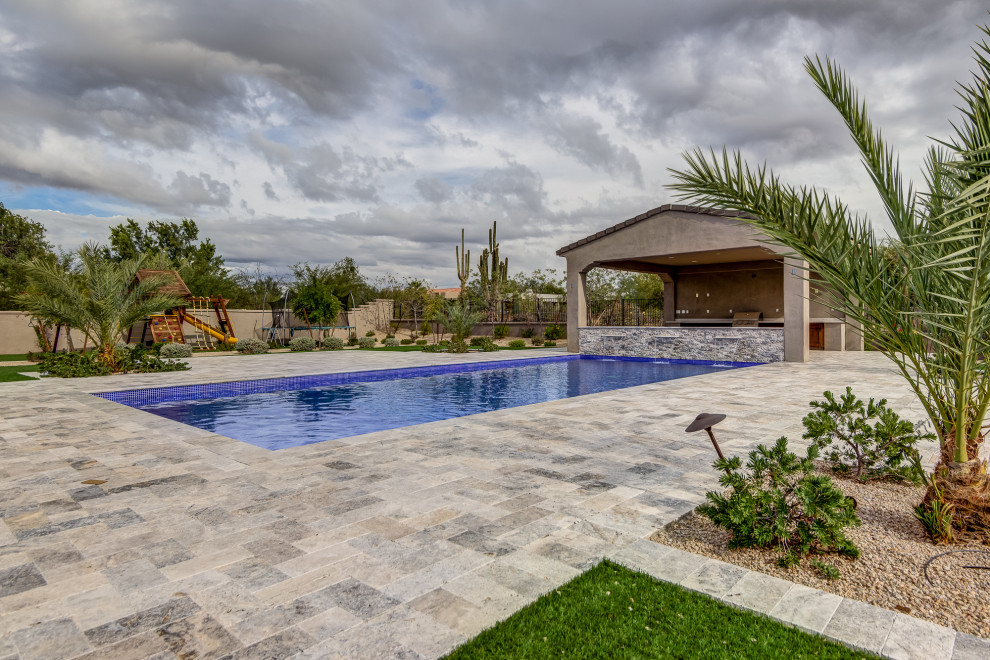 Inspiration for a transitional pool remodel in Phoenix