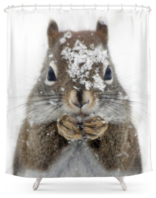Squirrel Shower Curtain Contemporary Shower Curtains By