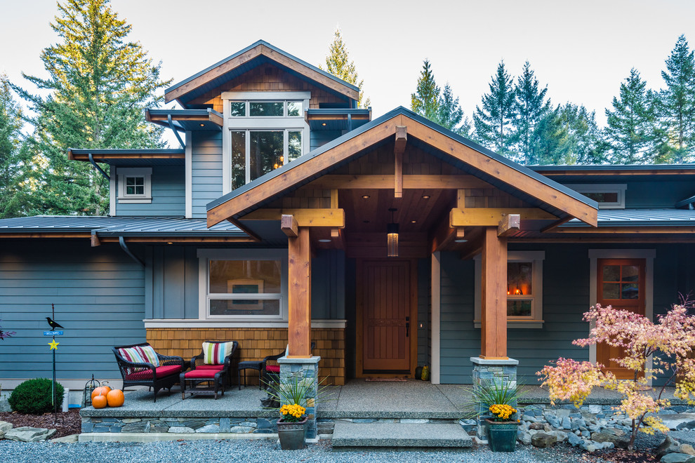Entryway - rustic entryway idea in Vancouver