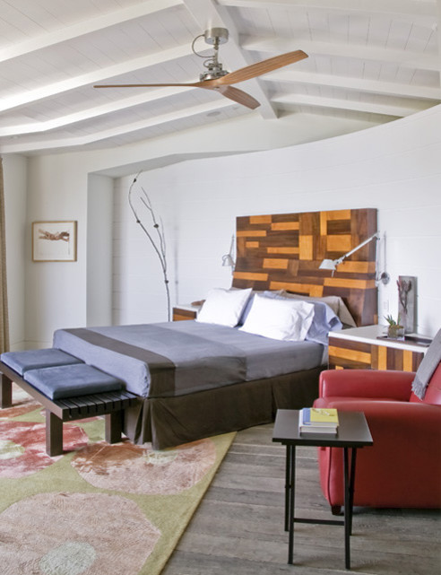 This is an example of a beach style bedroom in Orange County.