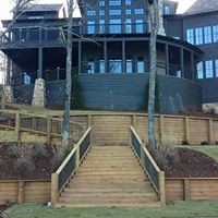 Lake House stairs and porches