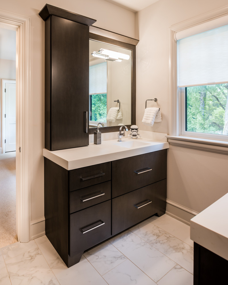 This is an example of a transitional bathroom in Philadelphia.