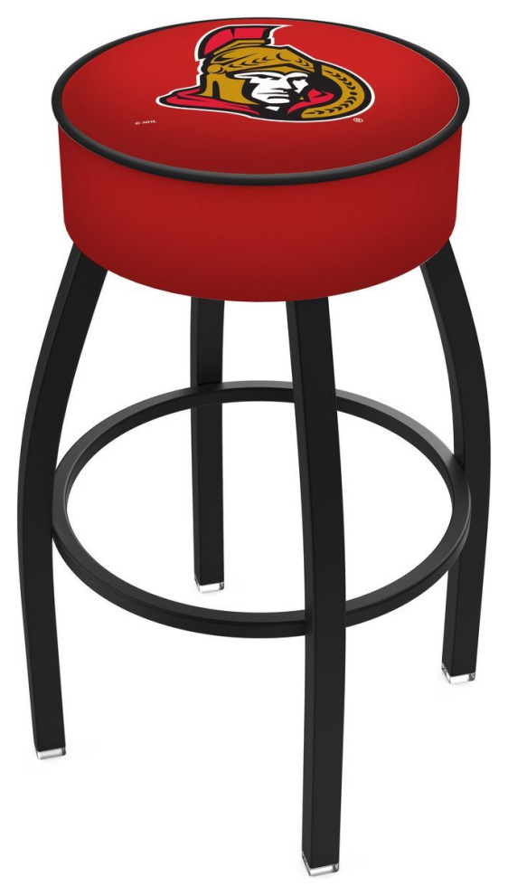 Holland L8B1 Ottawa Senators 30" Swivel Bar Stool Black Contemporary Bar Stools And