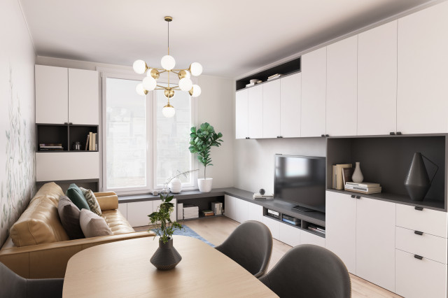 Appartement 50m2 scandinavian-living-room