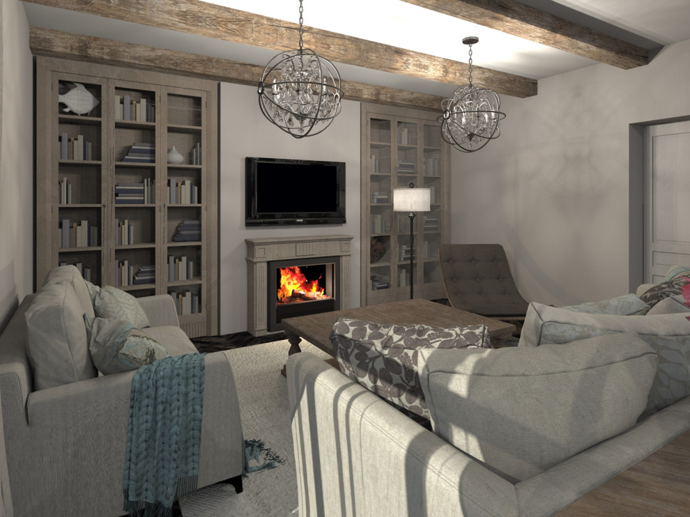 Кухня-гостиная в стиле Кантри