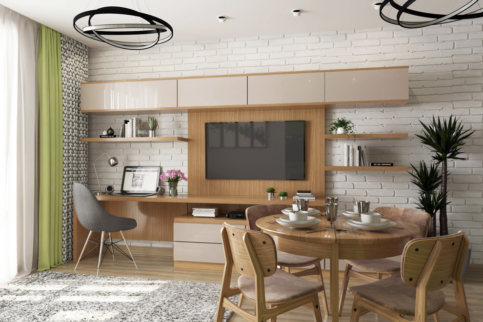 Проект кухни гостиной и санузла в Академ Риверсайд