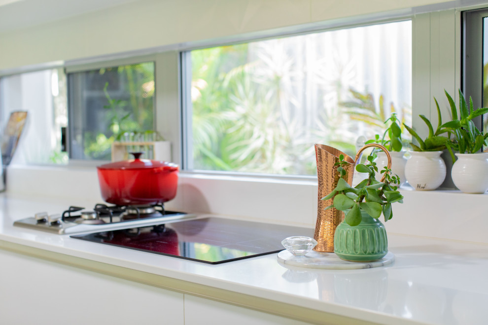 This is an example of an eclectic garden in Perth.