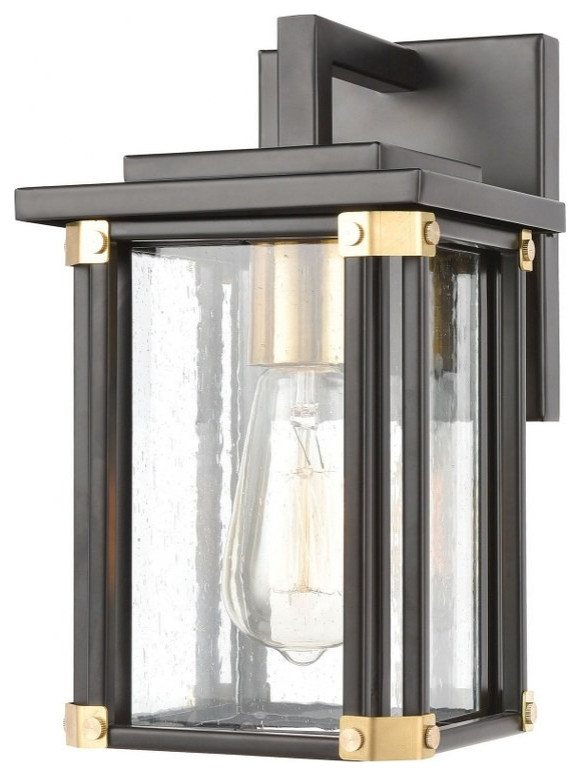 Rectangular One Light Wall Sconce Transitional MidCentury Wall Light