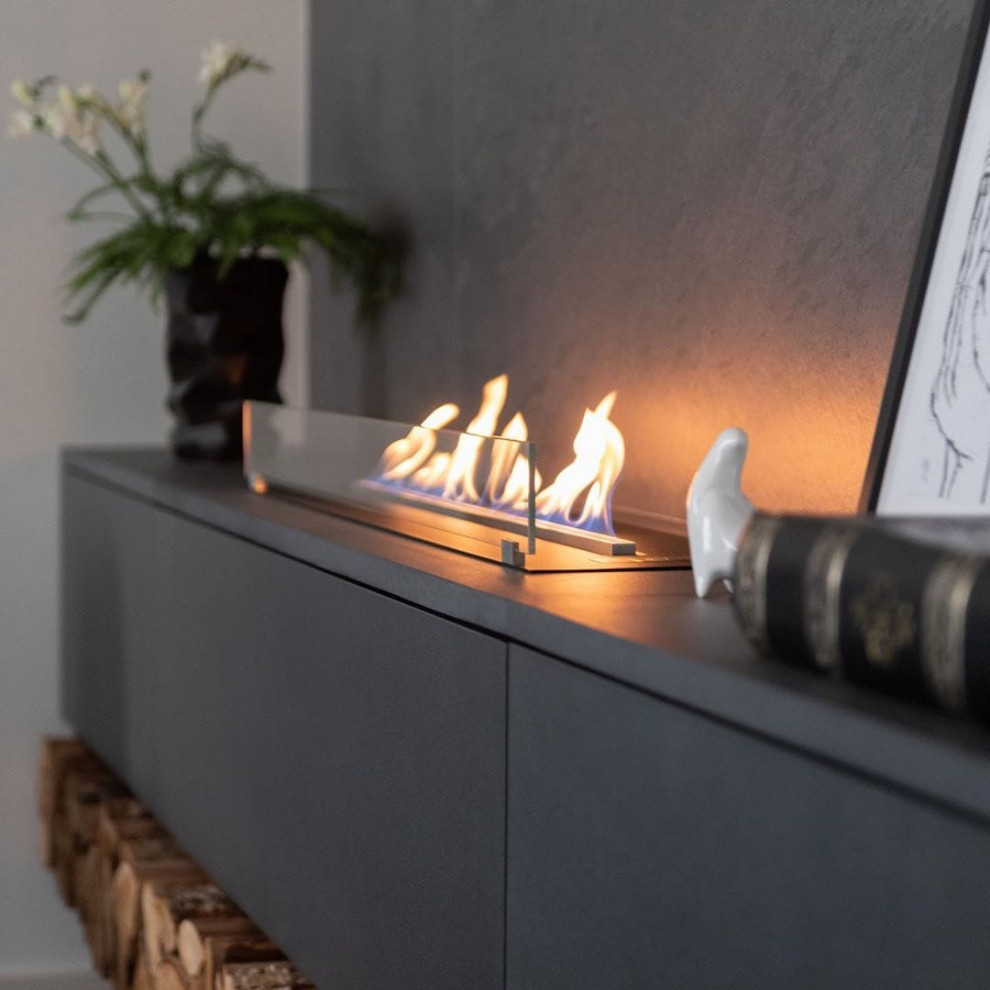 Биокамин в мебельной конструкции Denver Basic (Decoflame)