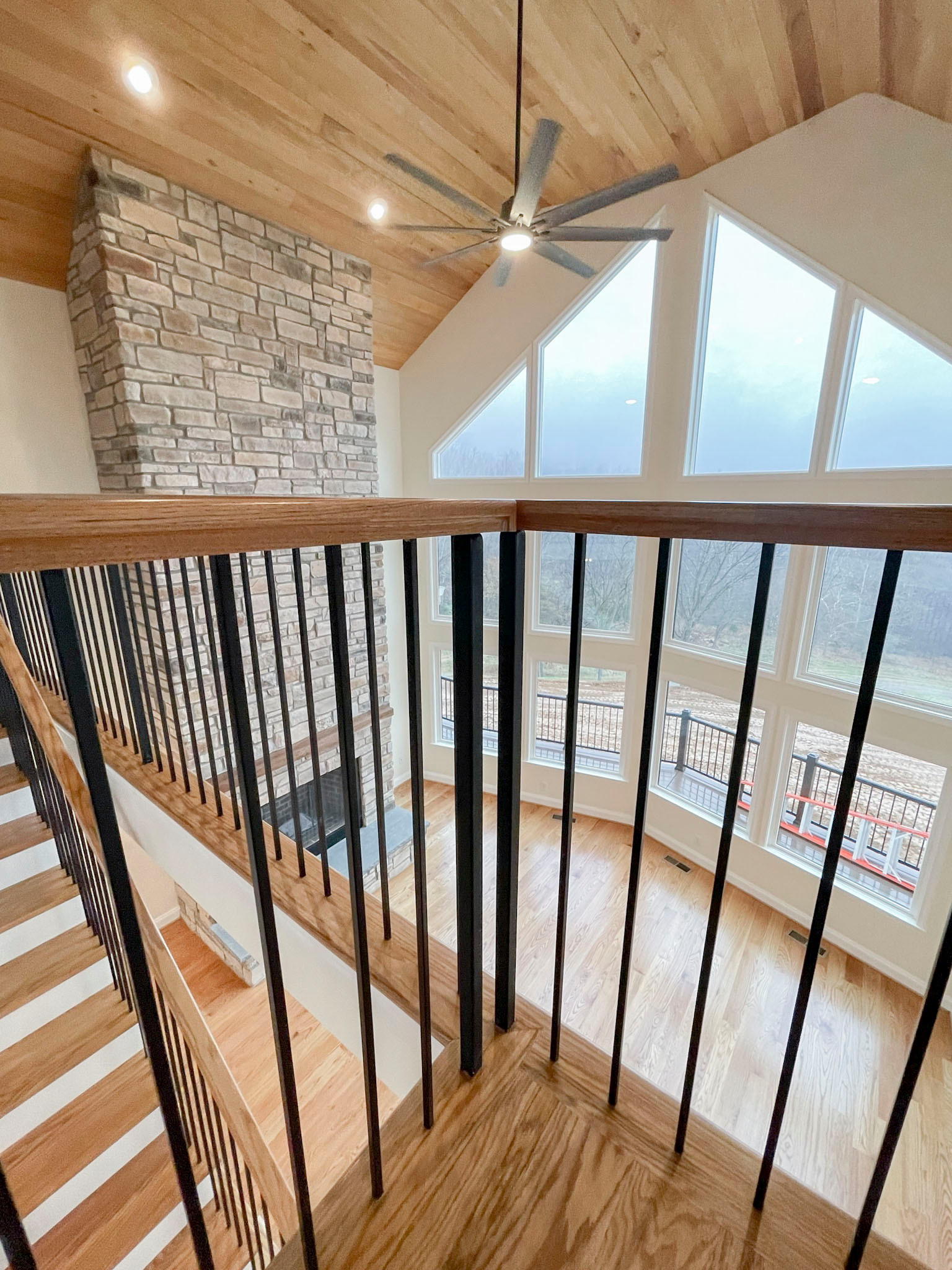 97_Airy Straight-Floating Staircase in Transitional-Mountain Home, Luray, VA 228