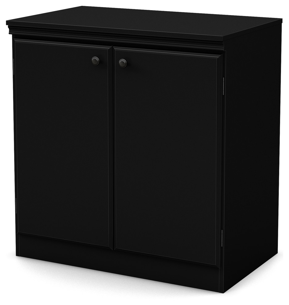 South Shore Small 2Door Storage Pure Black