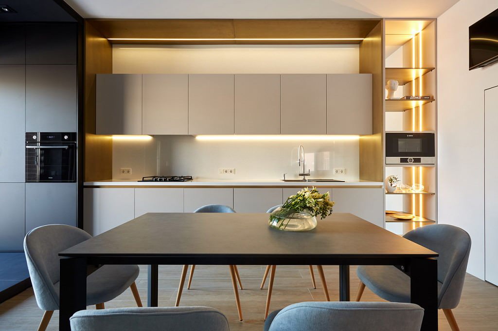 Кухня-гостиная 55м2 "Дачный ответ"