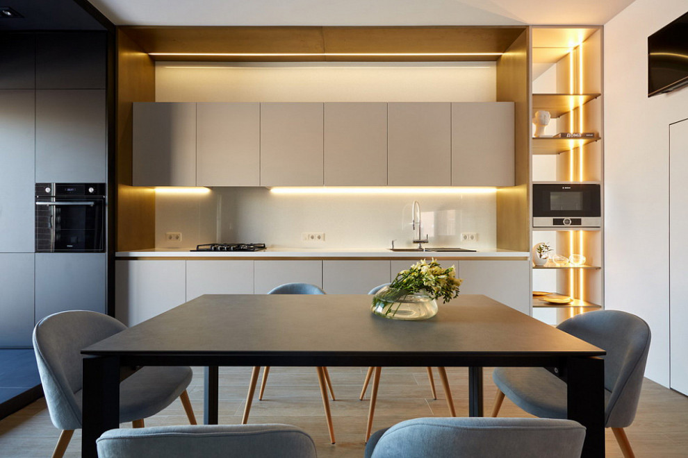 Кухня-гостиная 55м2 "Дачный ответ"