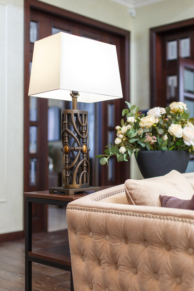 Интерьер загородного дома с двусветным пространством