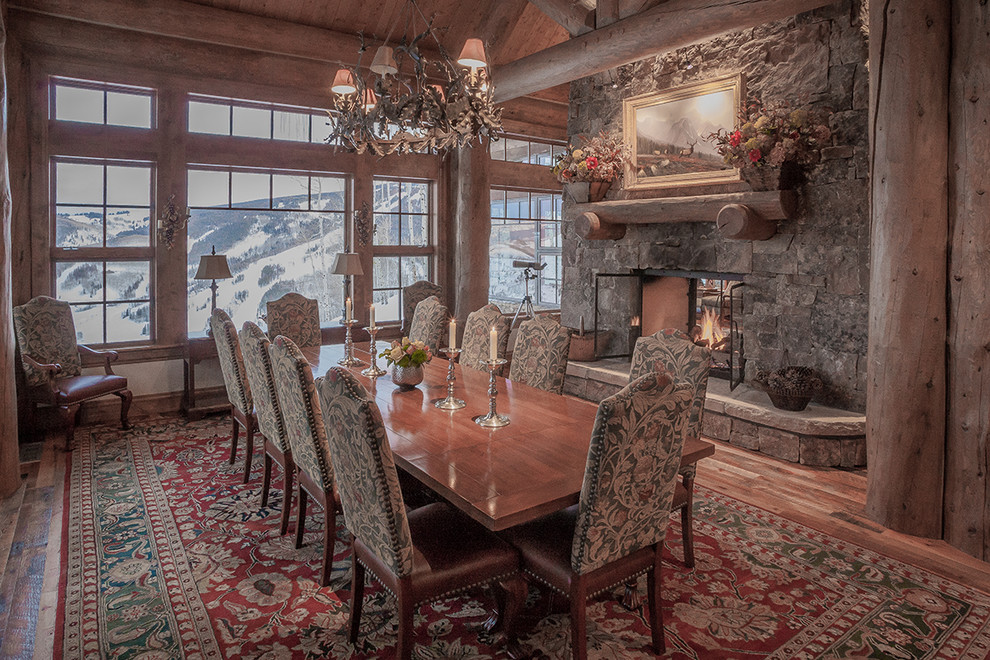 Photo of a country dining room in Denver.
