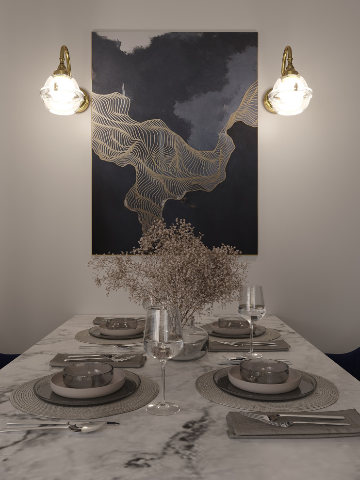 Кухня и гостиная в трешке