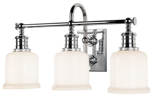 Bathroom Vanity 3-Light With Polished Chrome Finish, A19 Bulbs, 21", 300W