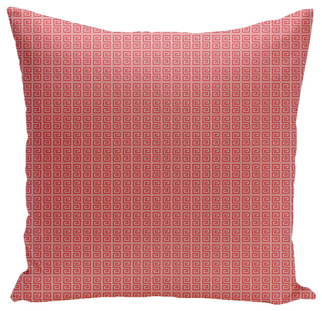 Geometric Decorative Pillow White, 16" x 16" Contemporary Decorative Pillows by E by