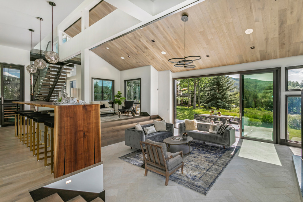 Inspiration for a rustic home design remodel in Denver
