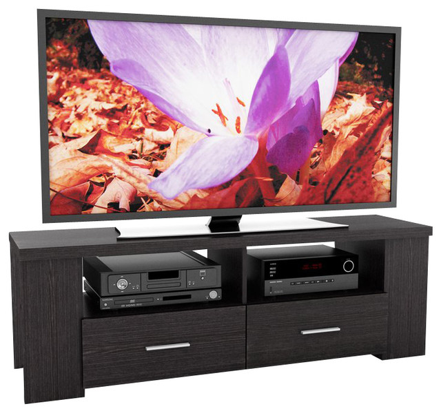 Corliving Bromley 60 Tv Stand In Ravenwood Black Modern Corliving Bromley 60 Tv Stand In Ravenwood Black Modern Entertainment Centers And Stands By Homesquare