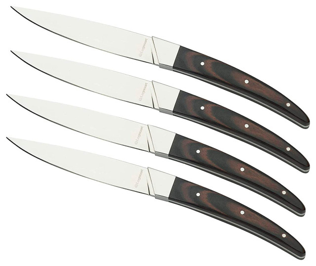 Legnoart Porterhouse 4Piece Steak Knife Set with Dark Handle