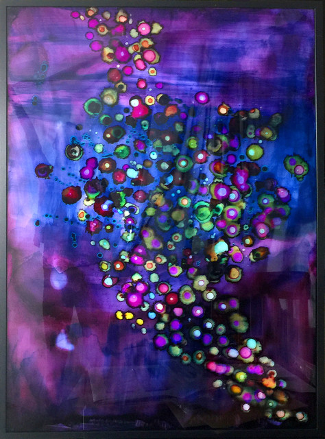 kisses and kisses and more kisses floral art framed high gloss