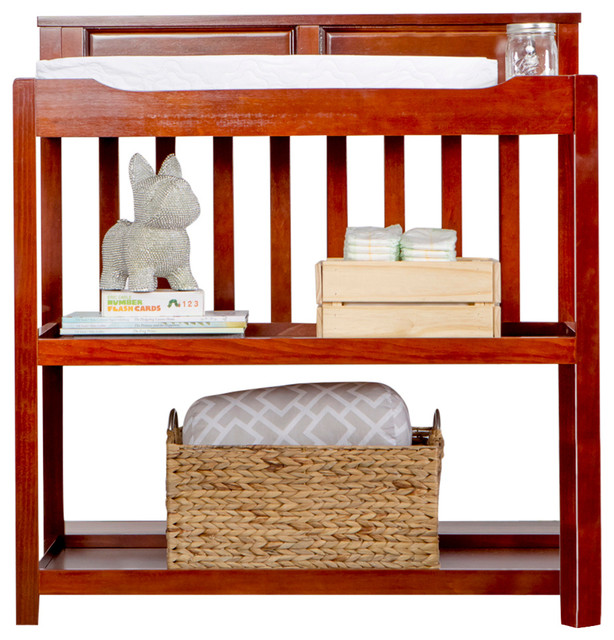 Dream On Me Zoey 3In1 Convertible Changing Table, Twin Bed, Cherry