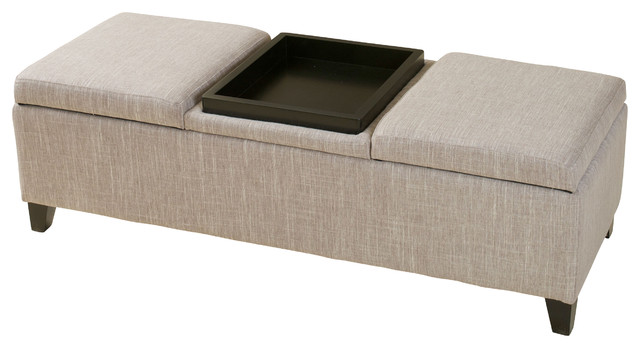 GDFStudio Fullerton Chamois Fabric Storage Ottoman - Accent And Fullerton Chamois Fabric Storage Ottoman contemporary-accent-and-storage- benches - GDFStudio Fullerton Chamois Fabric Storage Ottoman - Accent And