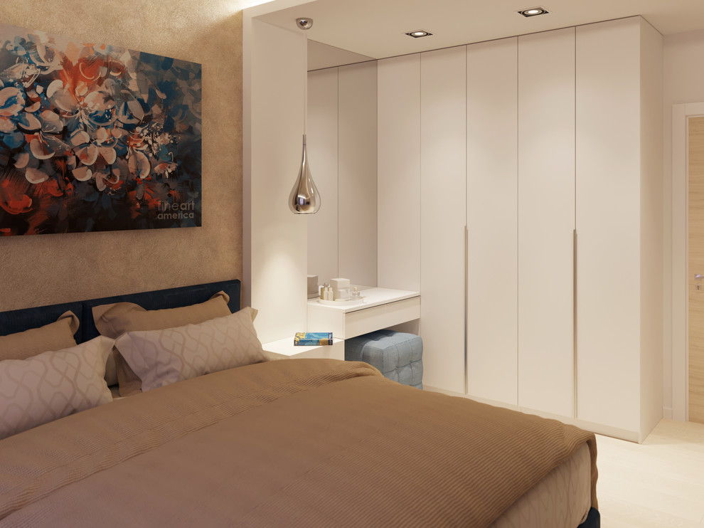 Светлая кварира с черными акцентами