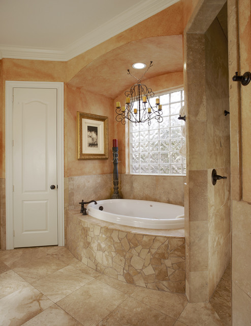 Keller Tx bathroom remodel project - Mediterranean  