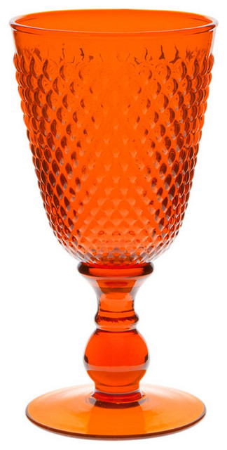 Honeycomb Goblet, Orange