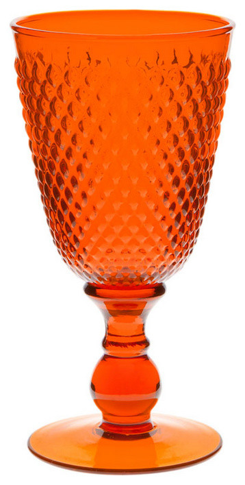 Honeycomb Goblet, Orange