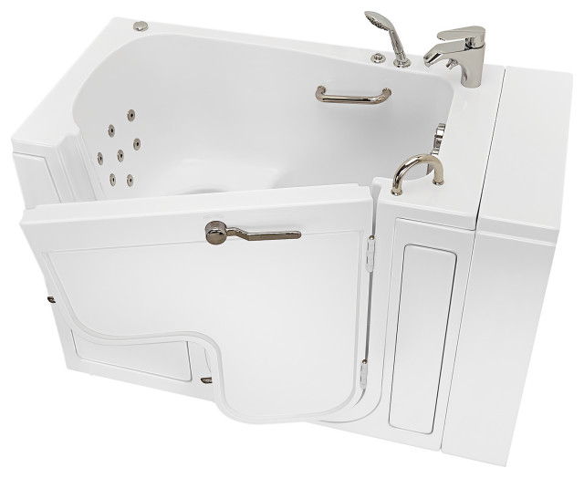 Ella Wheelchair Transfer 32"x52" WalkIn Bathtub,Outswing Door,Faucet