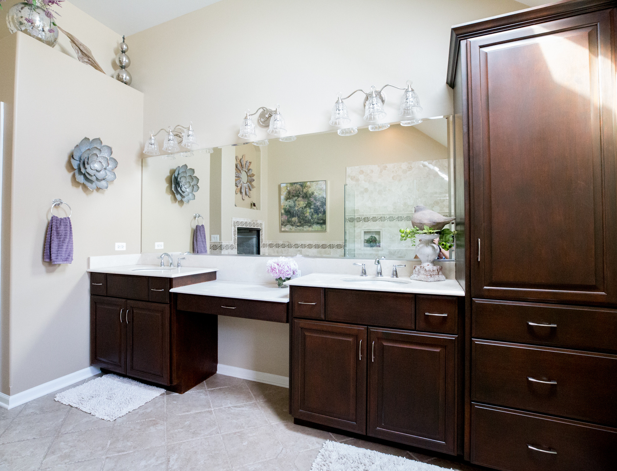 Beige Marble Master Bathroom