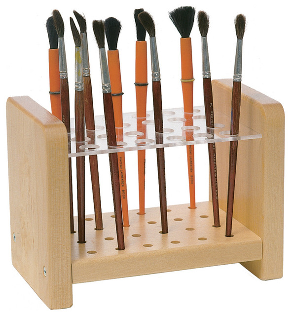 Steffywood Kids Drawing Art Paint Brush Holder Display Storage Stand Steffywood Kids Drawing Art Paint Brush Holder Display Storage Stand Holds 24