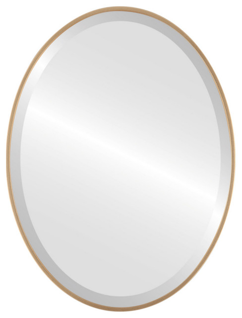 Medina Framed Oval Mirror, Gold Spray, 19"x25"