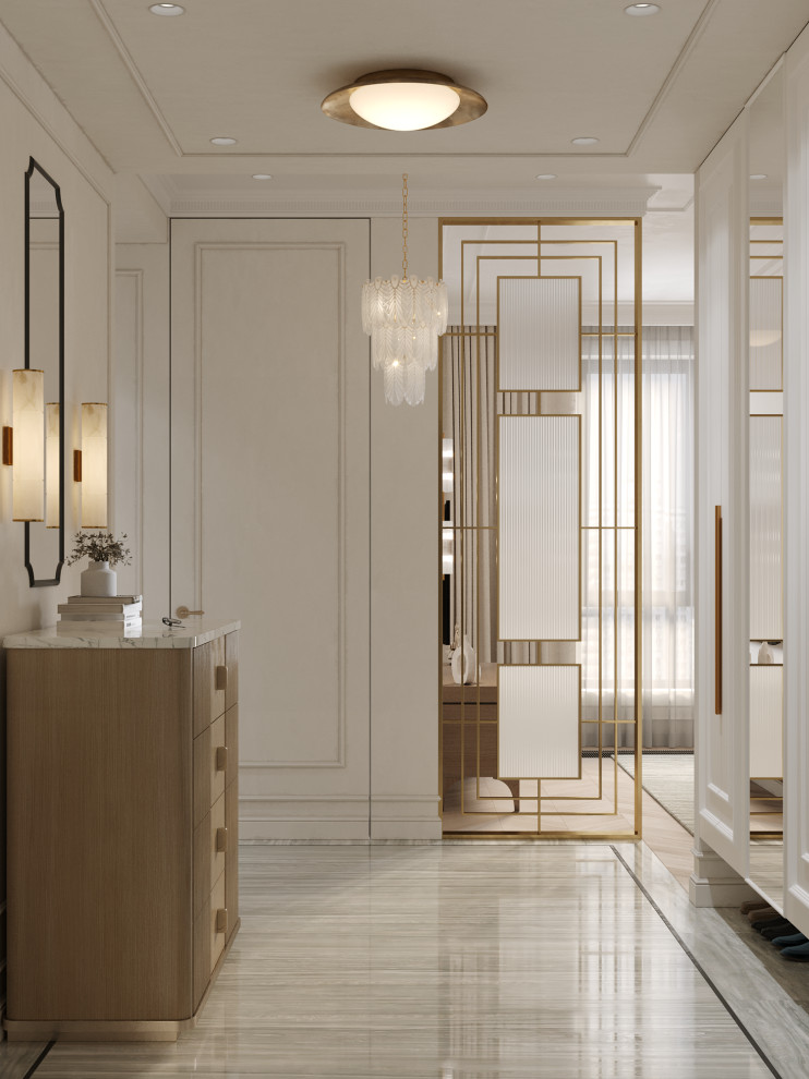 Светлая квартира с французским камином