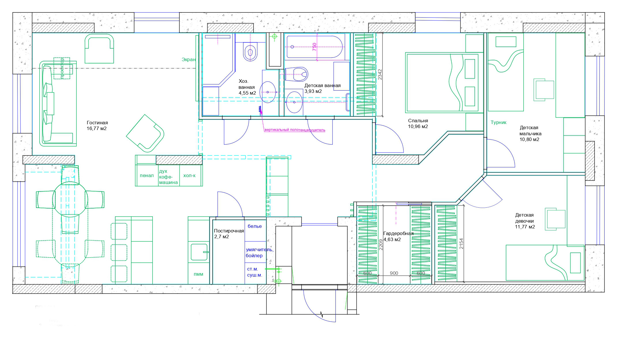 Поиск планировки: 14 вариантов (мы серьезно) + финал для 99 кв.м | Houzz  Россия