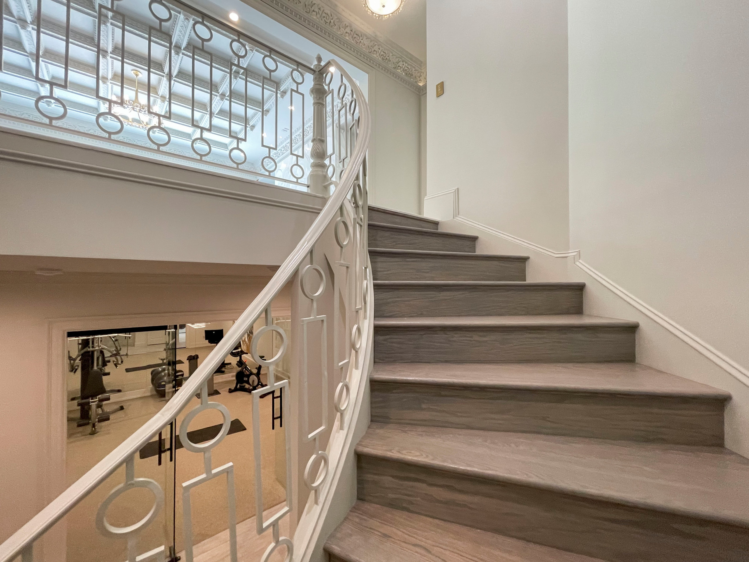 104_Curved Staircases in 18th Century French Inspired Mansion, Mclean VA 22101