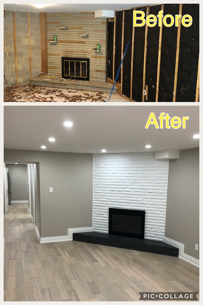 Before & After complete home remodeling with 18 ft long structural wall removal