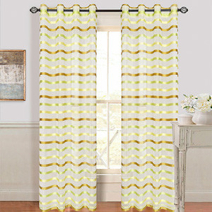 Sonya Grommet Curtain Panel - Green