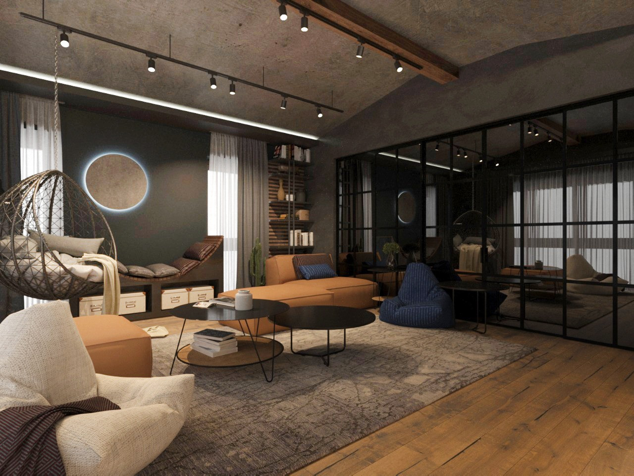 Дизайн проект интерьера загородного дома 850 м2