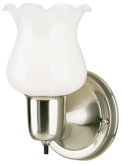 Westinghouse 8"x4.5" Brushed Nickel Finish Interior Wall Fixture