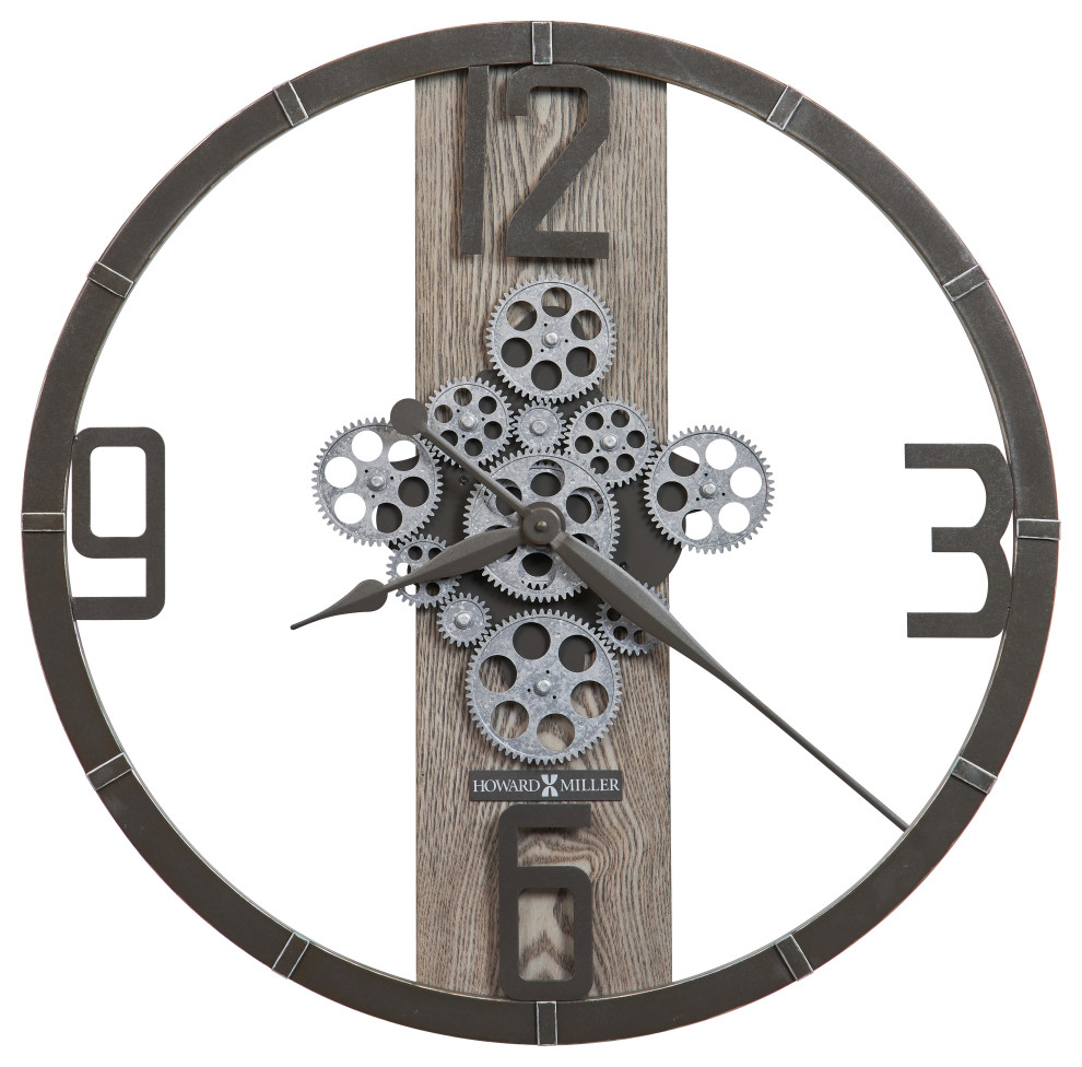 Howard Miller Mikkel Wall Clock Industrial Wall Clocks by J