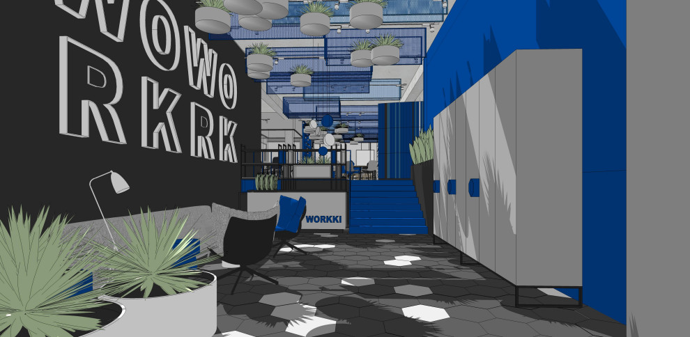 коворкинг в синем