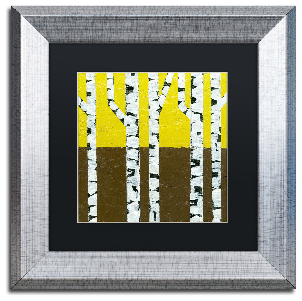 Michelle Calkins Seasonal Birches Fall Matted Framed Art Traditional Prints And Posters By Trademark Global