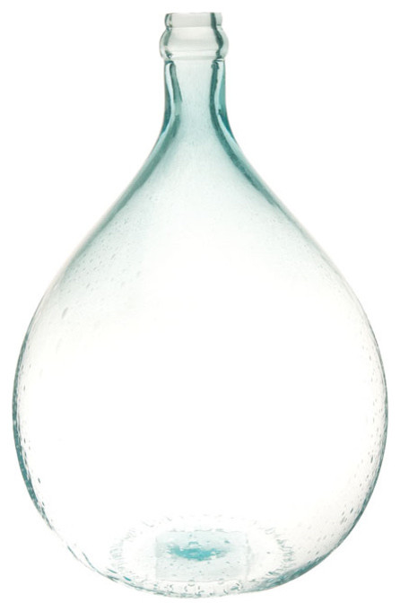 Recycled Glass Large Bottle Vase by Vietri